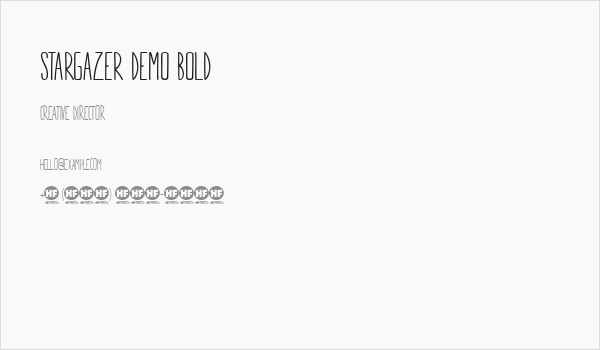 STARGAZER demo Bold Business Card