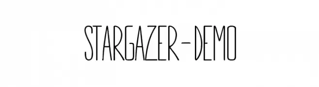 STARGAZER-demo  नि: शुल्क फ़ॉन्ट्स डाउनलोड