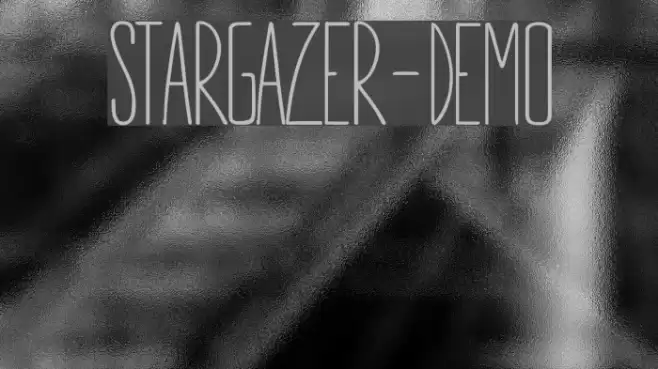 STARGAZER-demo Font examples