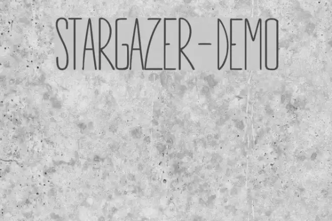 STARGAZER-demo Font examples