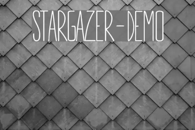 STARGAZER-demo Font examples
