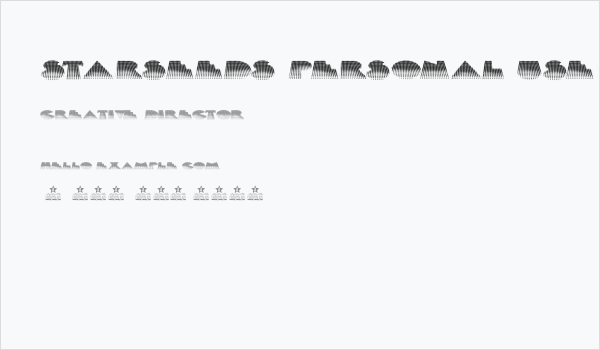 STARSEEDS PERSONAL USE Regular Business Card