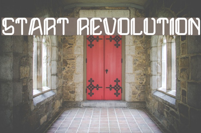 START REVOLUTION Font examples