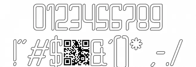 STARTER Hollow Font OTHER CHARS