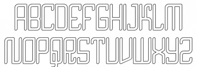 STARTER Hollow Шрифта ВЕРХНИЙ
