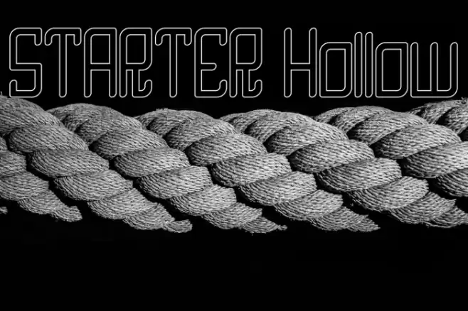 STARTER Hollow Font examples