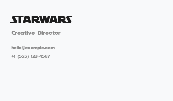 STARWARS Business Card