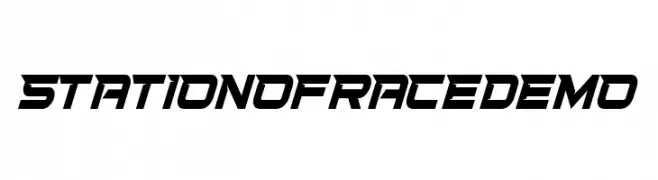 STATIONOFRACEDEMO  Frei Schriftart Herunterladen