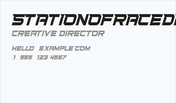 STATIONOFRACEDEMO Business Card