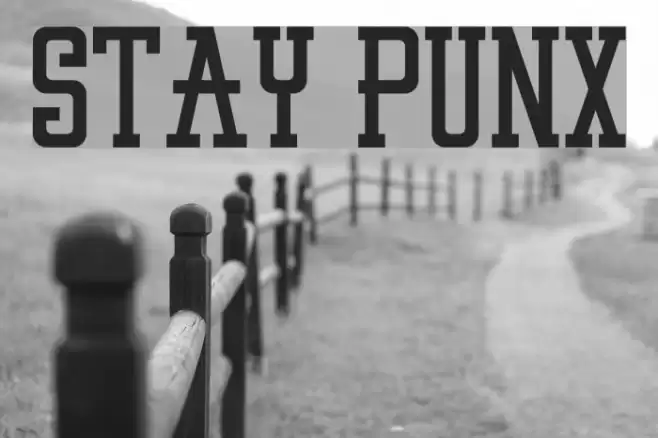 STAY PUNX Font examples