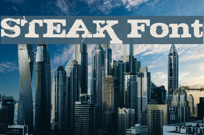 STEAK Font examples