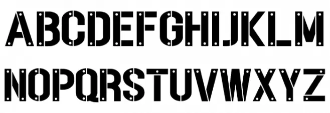STENCILAND Schriftart Groß