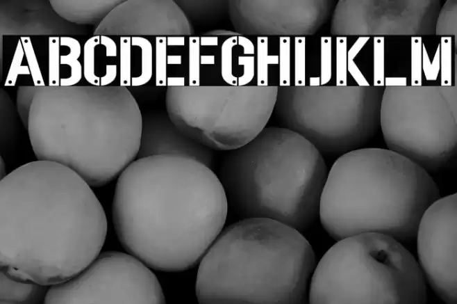 STENCILAND Font examples