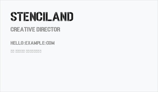 STENCILAND Business Card