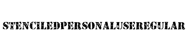 STENCILED PERSONAL USE Regular  Descarca Fonturi Gratis