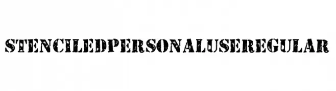 STENCILED PERSONAL USE Regular  Frei Schriftart Herunterladen