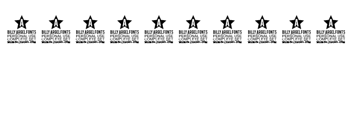 STENCILED PERSONAL USE Regular Font OTHER CHARS