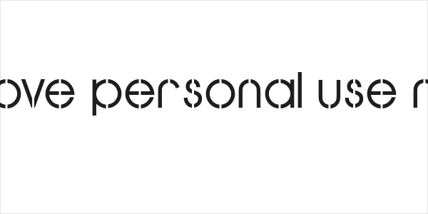 STENCILOVE PERSONAL USE Regular Logo