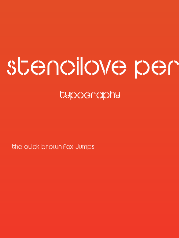 STENCILOVE PERSONAL USE Regular Poster