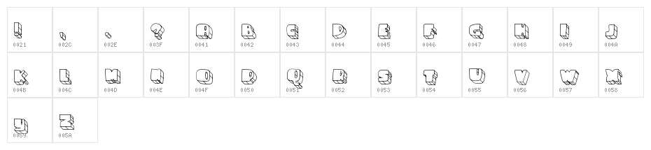 STEPPINGSTONES Character Map