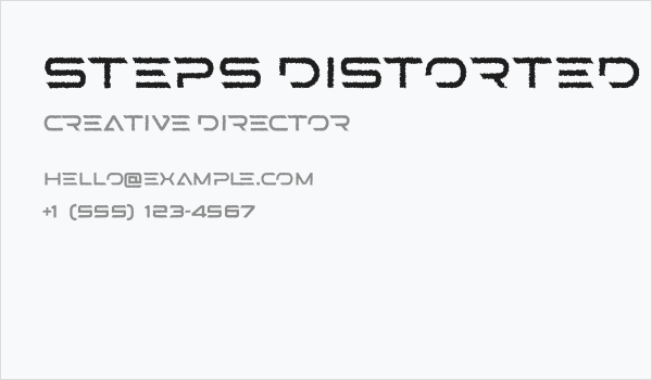 STEPS Distorted Business Card