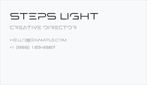 STEPS LIGHT Business Card