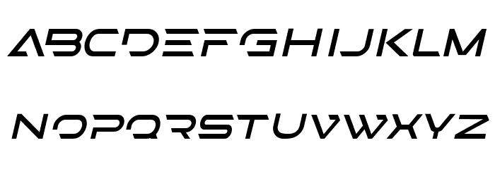 STEPS Oblique Outline Font LOWERCASE