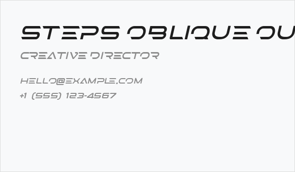 STEPS Oblique Outline Business Card