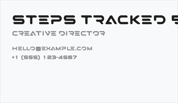 STEPS Tracked Blur Business Card