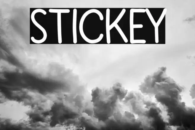 STICKEY Font examples