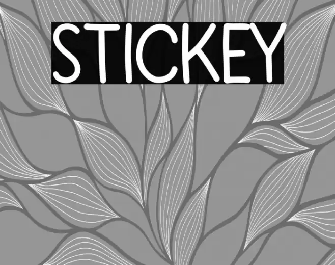 STICKEY Font examples