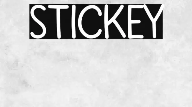 STICKEY Font examples