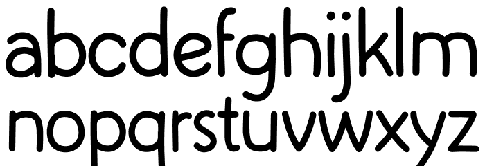 STICKEY Font LOWERCASE