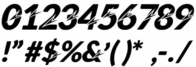 STING Font OTHER CHARS