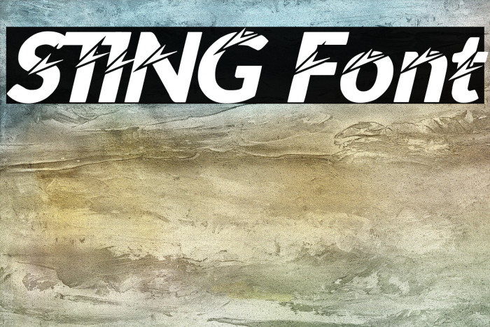 STING Font examples