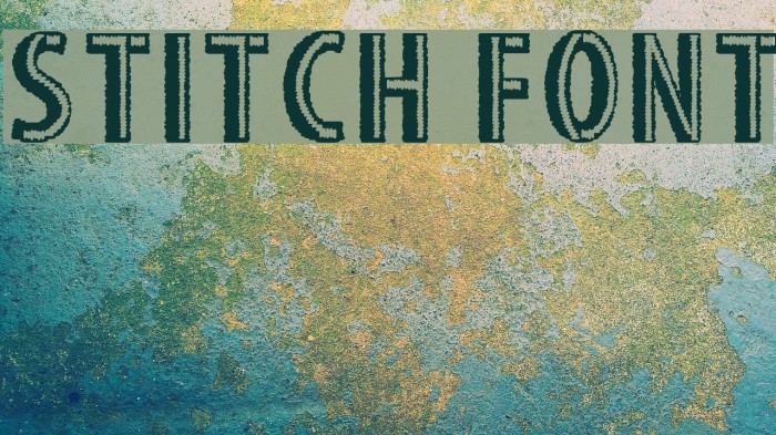STITCH FONT Font examples
