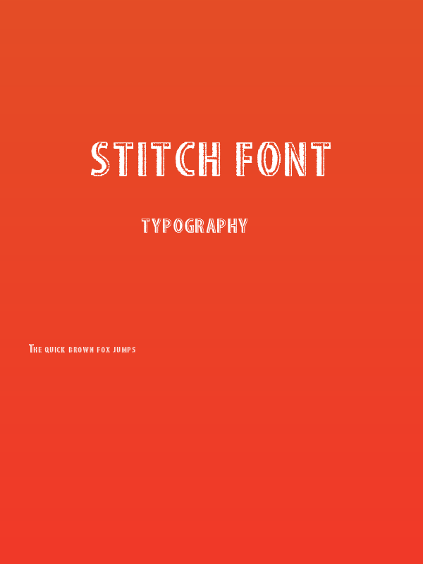 STITCH FONT Poster