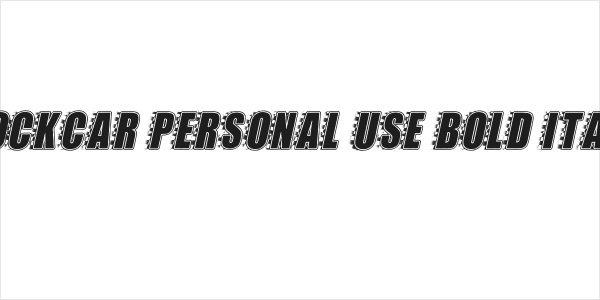 STOCKCAR PERSONAL USE Bold Italic Logo