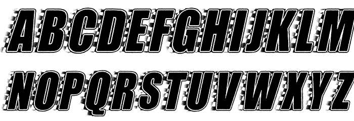 STOCKCAR PERSONAL USE Bold Italic Font LOWERCASE