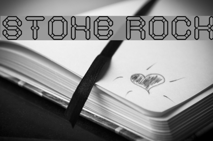 STONE ROCK Font examples