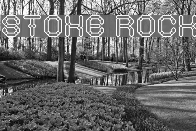 STONE ROCK Font examples