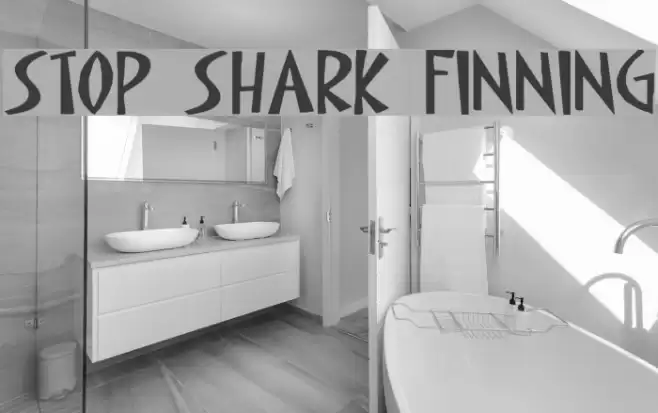 STOP SHARK FINNING Font examples