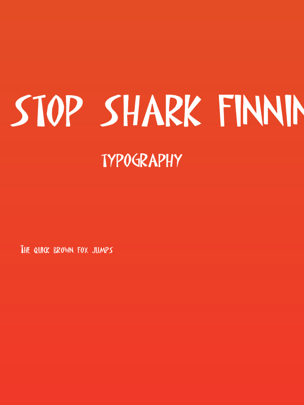 STOP SHARK FINNING Poster