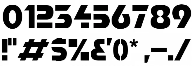 STOP Font OTHER CHARS