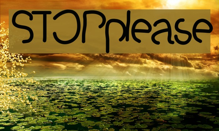 STOPplease Font examples