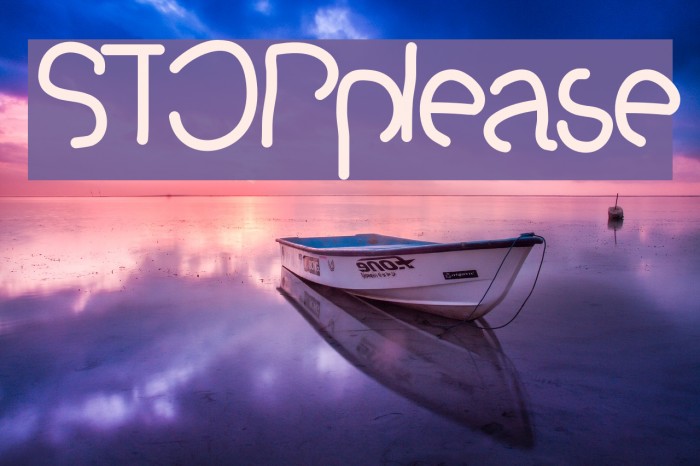 STOPplease Font examples
