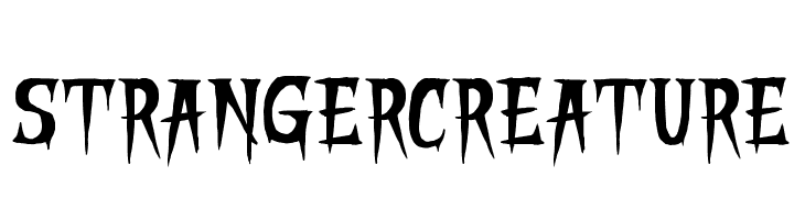 STRANGER CREATURE  font caratteri gratis