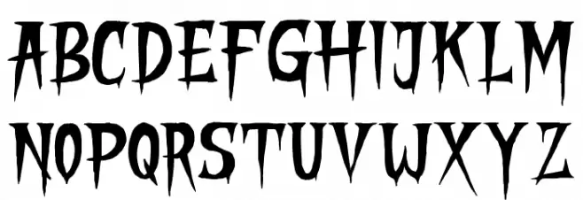 STRANGER CREATURE Font Litere mari