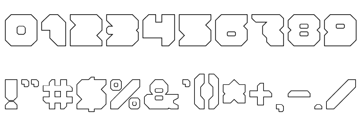 STRANGER-Hollow Font OTHER CHARS