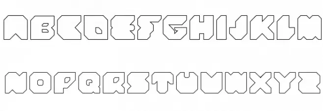 STRANGER-Hollow Font UPPERCASE
